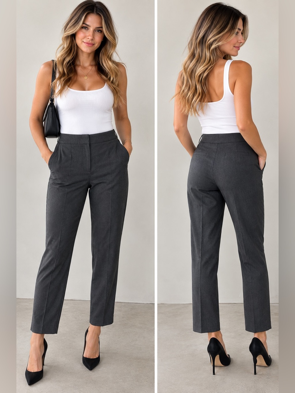 Vince Camuto Women’s Size 12 Charcoal Gray Tailored Dress Pants NWT